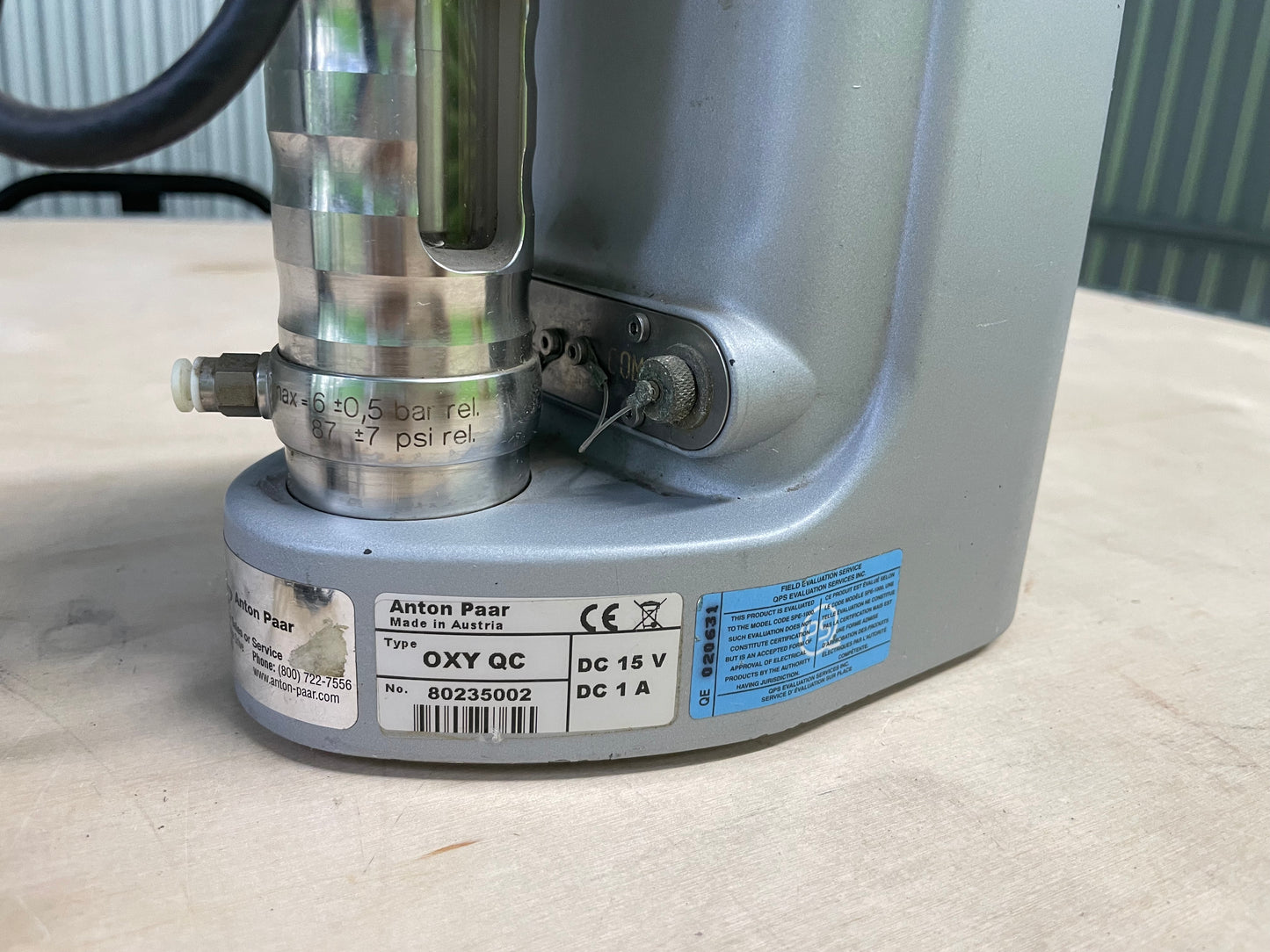 Anton Paar OXY QC In-Line Oxygen Sensor / Measuring Device - Pre-Owned