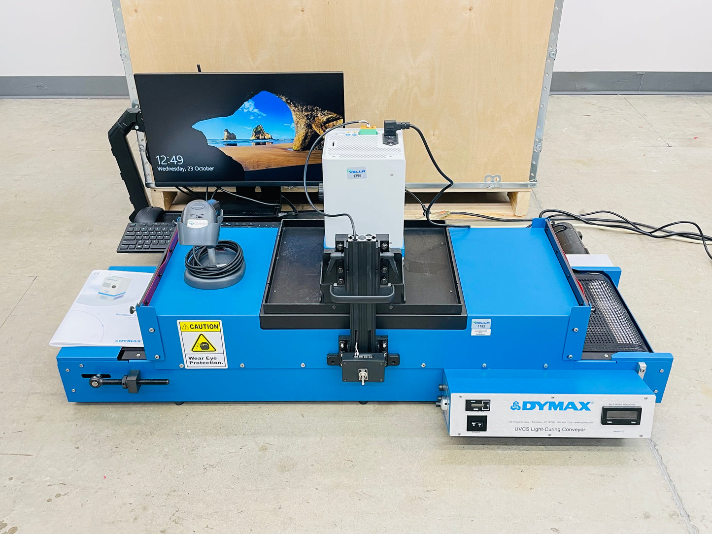 Dymax UVCS Light-Curing Conveyor System with BlueWave AX-550 Visicure Controller