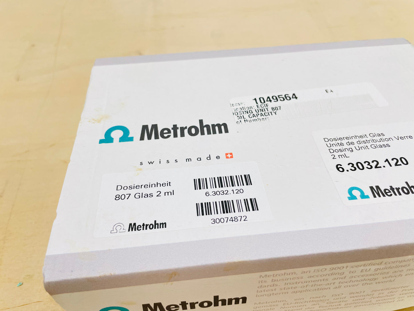 Brand New Metrohm 807 Dosing Unit, 2ml Capacity, P/N 6.3032.120 - In Box!