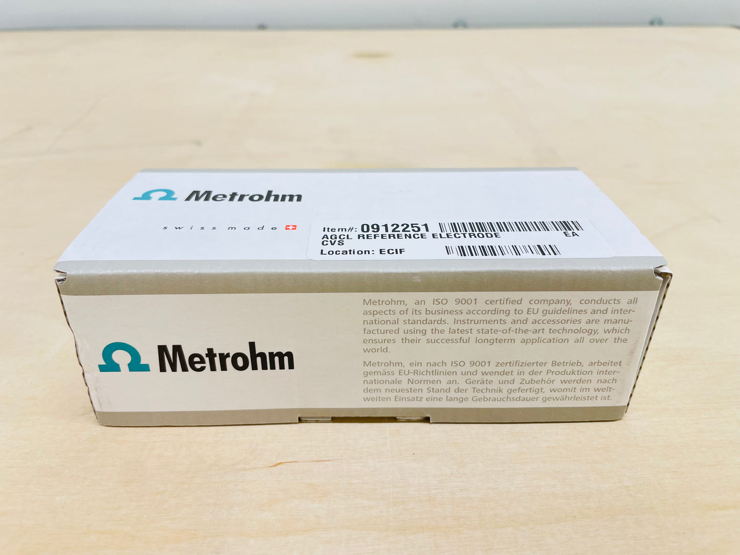 New Metrohm Ag/AgCl Reference Electrode for 894 KCl, P/N 6.0728.120 - In Box!