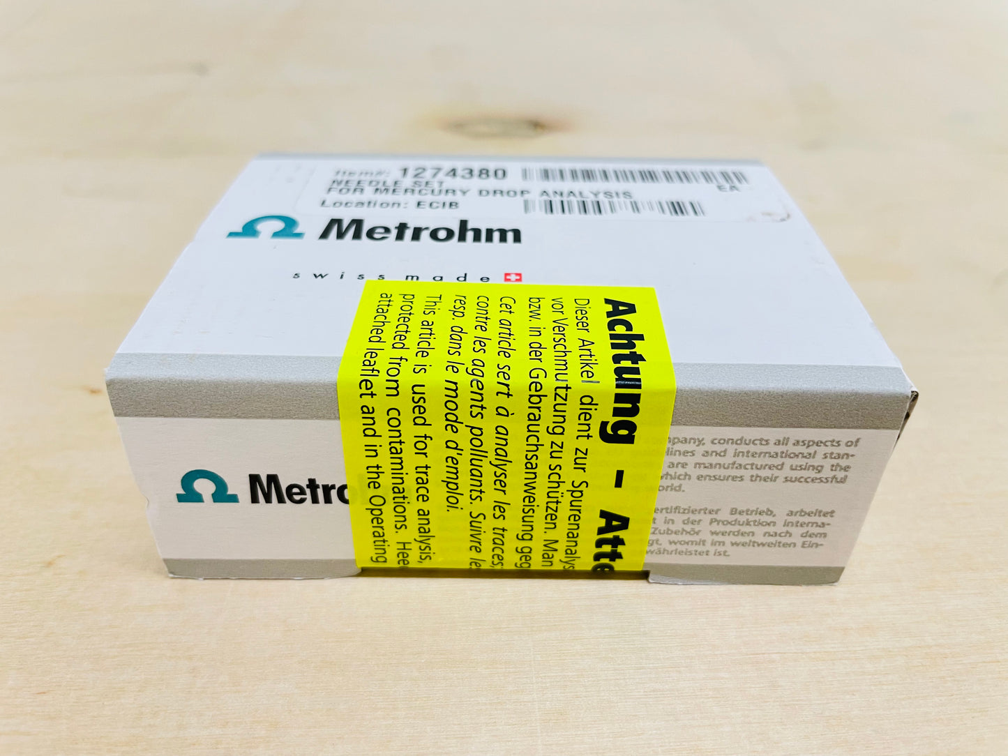 New Metrohm Needle Set for Mercury Drop Analysis, P/N 6.1247.020 - In Box!