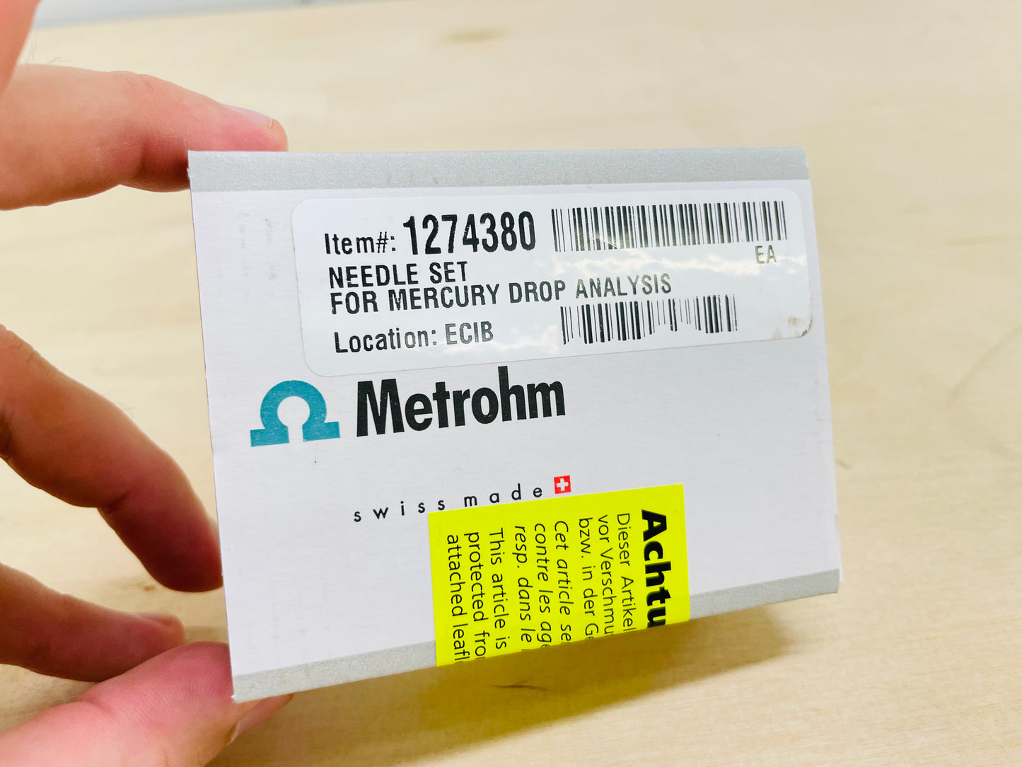 New Metrohm Needle Set for Mercury Drop Analysis, P/N 6.1247.020 - In Box!